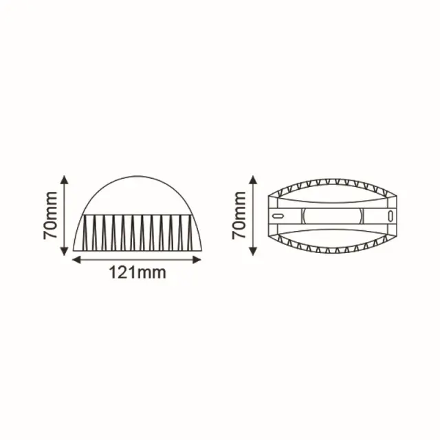 LED WINDOW VITRINE LUMINAIRE 9W 1050lm 110°x3° 230V AC 3000K MATT BLACK CRI80 IP65 40.000hrs / LG8509B 2