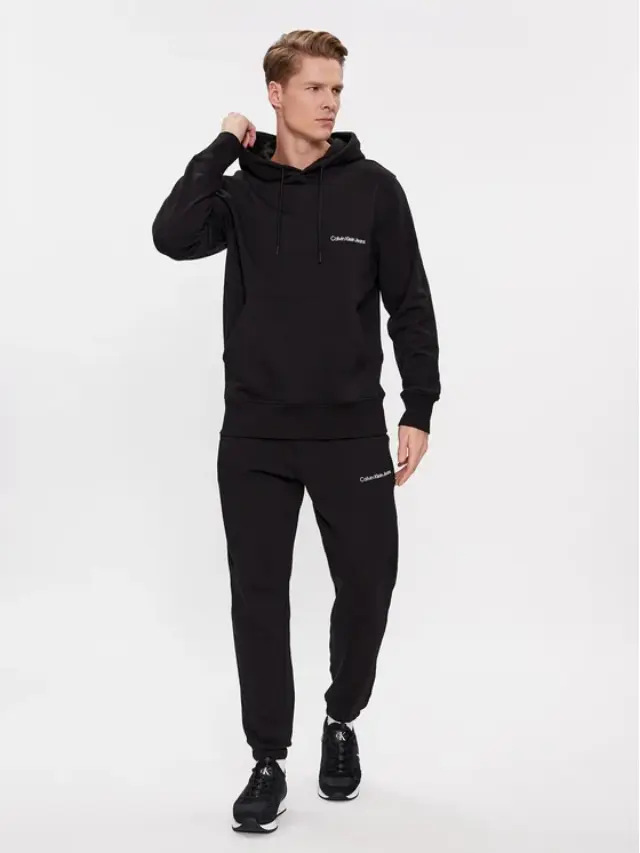 Calvin Klein - Institutional Ανδρικό Φούτερ Regular Fit J30J324620-BEH Μαύρο 2