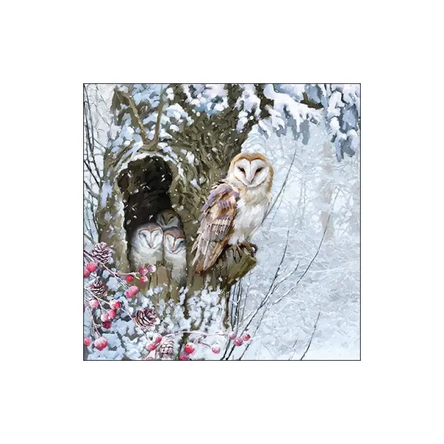 Χαρτοπετσέτα για decoupage, 1τεμ, Barn Owl
