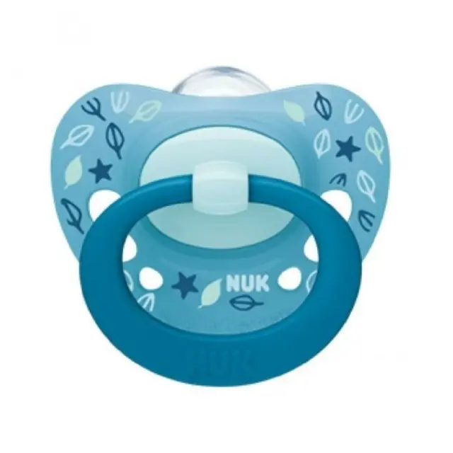 Nuk Signature Ορθοδοντική Πιπίλα Σιλικόνης με Θήκη για 6-18 μηνών 1τμχ - "Πράσινο Βάτραχος" 2