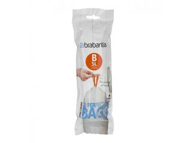 Σακούλες Απορριμάτων Perfectfit B Brabantia με κορδόνι και χωρητικότητα 5L - 20 τεμάχια080.3117/41.1