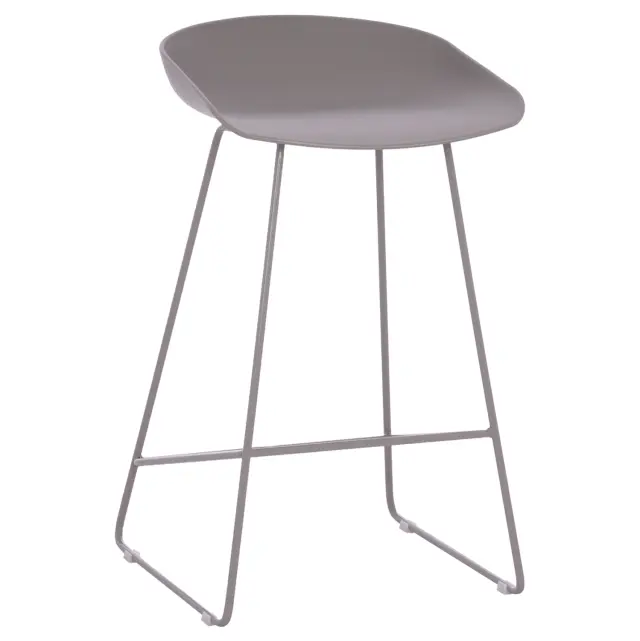 ΣΚΑΜΠΟ ΜΠΑΡ FB99299.10, ΓΚΡΙ, ΜΕΣΑΙΟΥ ΥΨΟΥΣ, 44x44x74 εκ.