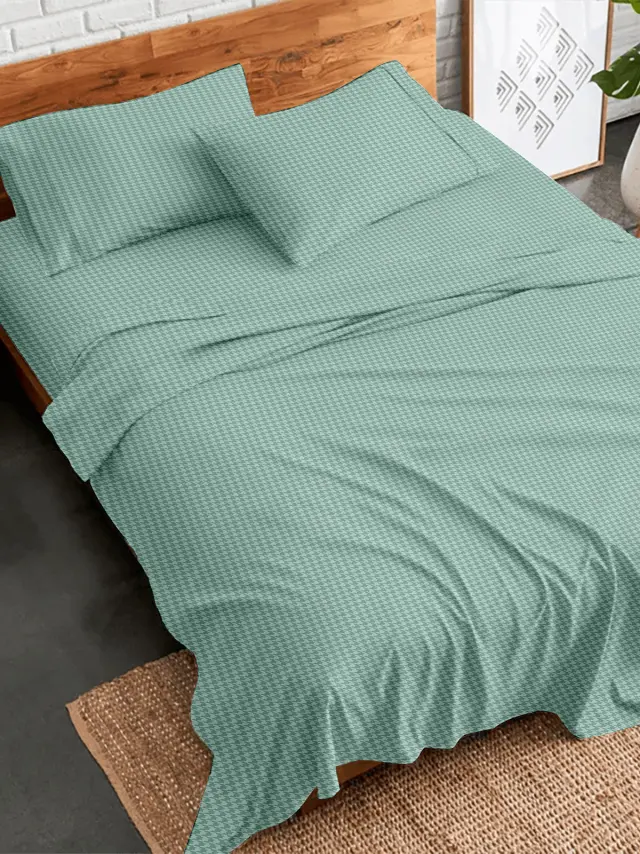 Σετ Σεντόνια Flannel 2064 Aqua Υπέρδιπλο (230×260) Sunshine