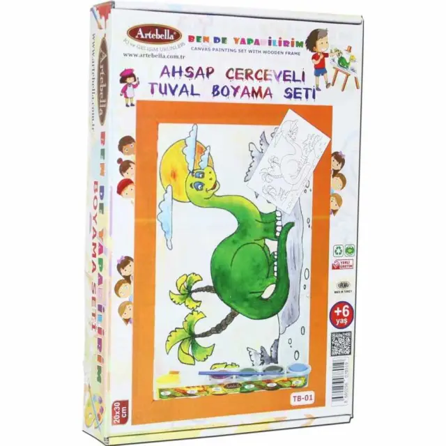 Artebella Σετ Ζωγραφικής Καρτολίνο & Χρώματα 20x30cm TB-01