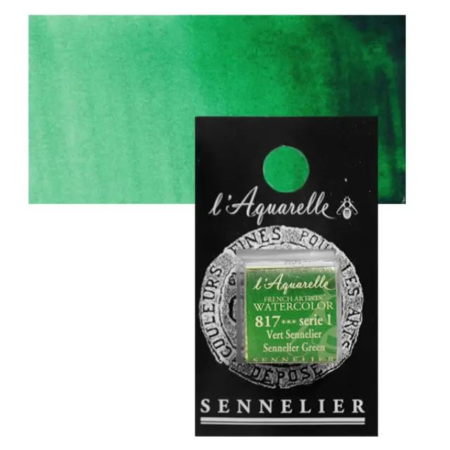 Χρώμα Ακουαρέλας Sennelier l Aquarelle Half Pan - 817 Sennelier Green