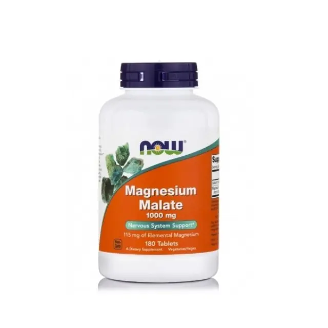 Now | Magnesium Malate 1000mg | Συμπλήρωμα Διατροφής με Μαγνήσιο | 180Tabs.
