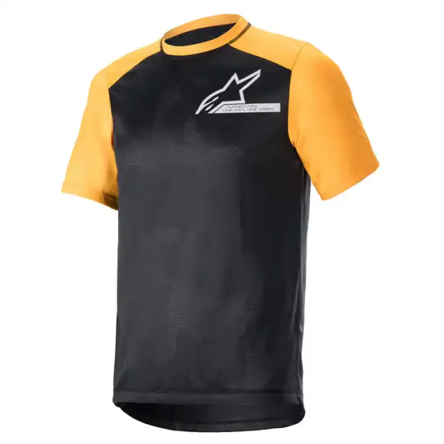 ΜΠΛΟΥΖΑ ALPINESTARS ALPS 4 V2 ΚΟΝΤΟ ΜΑΝΙΚΙ - ΜΑΥΡΟ-ΧΡΥΣΟ - SMALL