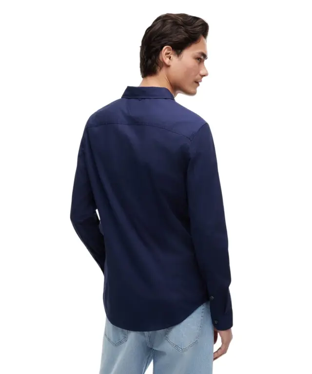 Tommy Hilfiger - Ανδρικό Πουκάμισο Tjm Original Stretch Shirt Slim Fit DM0DM04405-002 Μπλε Σκούρο - M 2