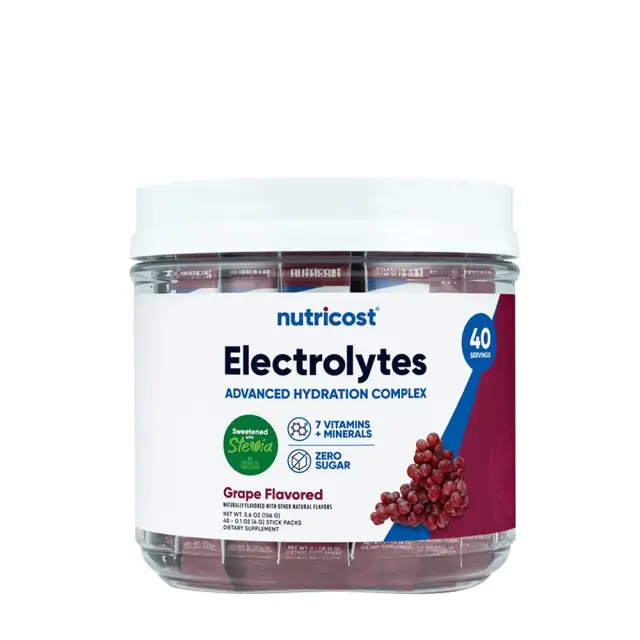Nutricost Electrolytes Hydration Stick Packs Grape, 156 g