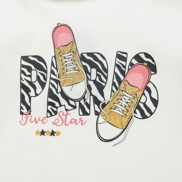 Σετ φόρμας φούτερ Five Star με glitter τύπωμα 3