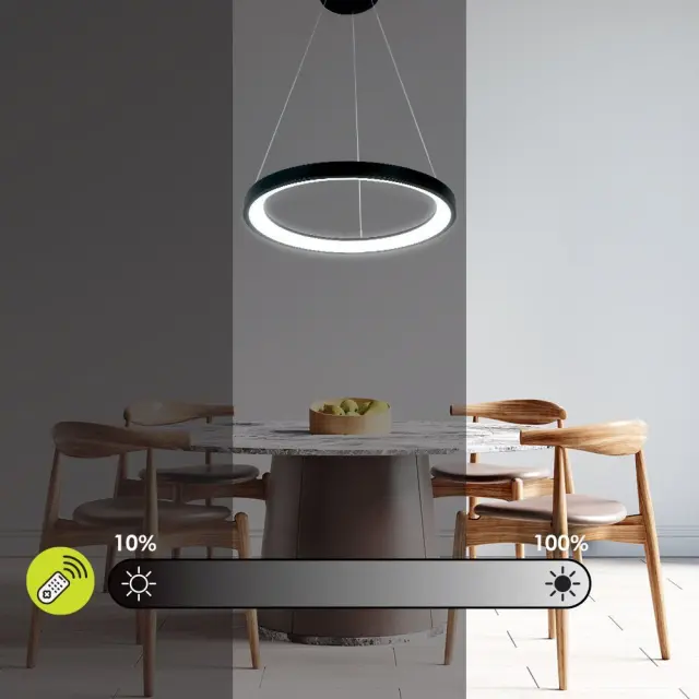 LED Φωτιστικό Οροφής Κρεμαστό ALEXA-P Φ50cm 55Watt CCT Μαύρο VIV005256 3