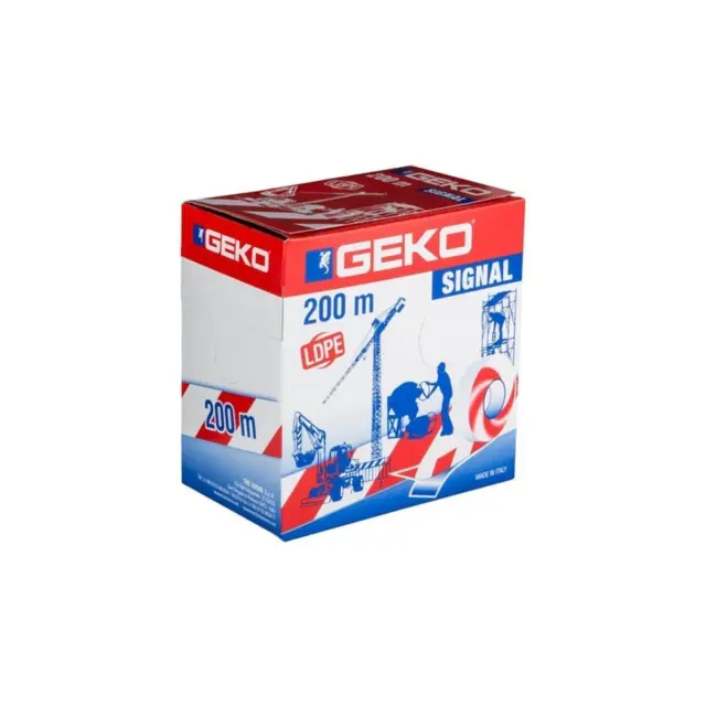 GEKO 19020 - Ταινία δρόμου σημάνσεως κόκκινη-άσπρη ιταλίας 70mm*200m