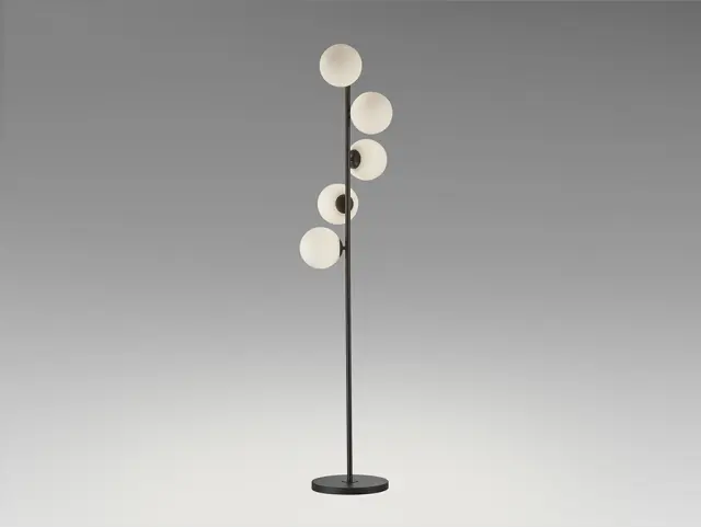 Inoa 494528 FLOOR LAMP 5L Μαύρο-Οπαλ Ρυθμιζόμενο Ύψος LED G9 4W Μαύρο 2