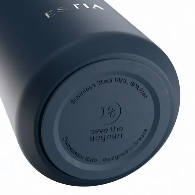 Estia Travel Flask Save The Aegean Pulse Indigo καπάκι leak proof 0.5lt 3