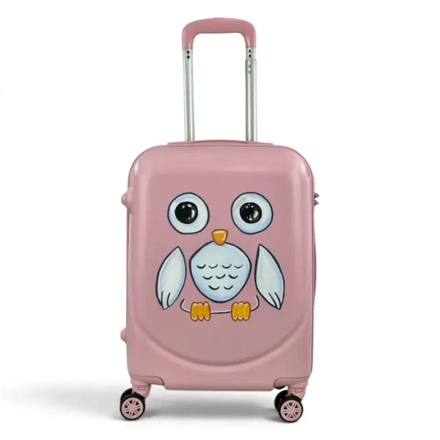 Σκληρή Παιδική Βαλίτσα Καμπίνας PLAYFULBAGS PS901-20 55x40x20cm – Γαλάζιο Κουκουβάγια