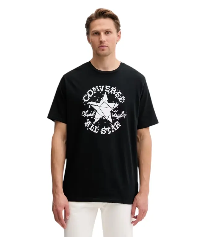 Converse - Ανδρικό T‑shirt Broken Glass CVM6T087-001 Μαύρο - S