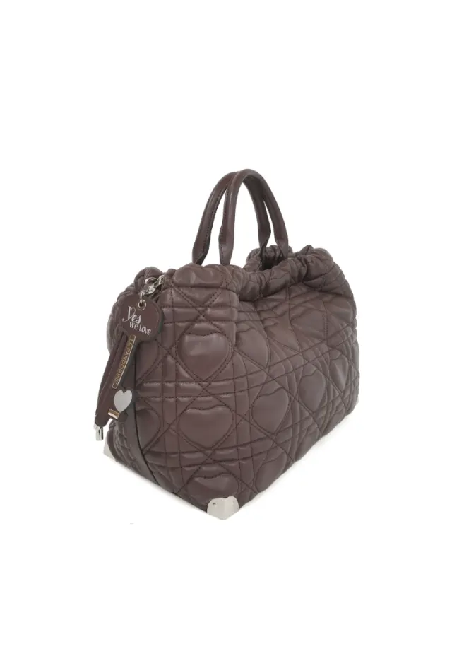 LE PANDORINE - LOVE BUCKET HANDBAG BROWN 2