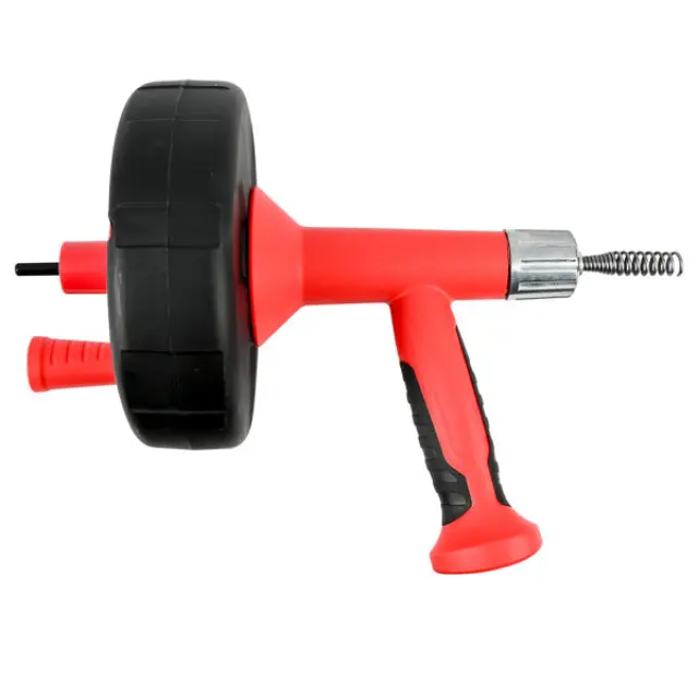 Plumber's snake drill powered 7.6 m