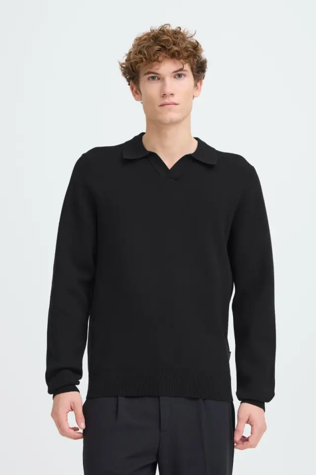 Casual Friday Ανδρικό DAHL Πλεκτό Polo – Black - M