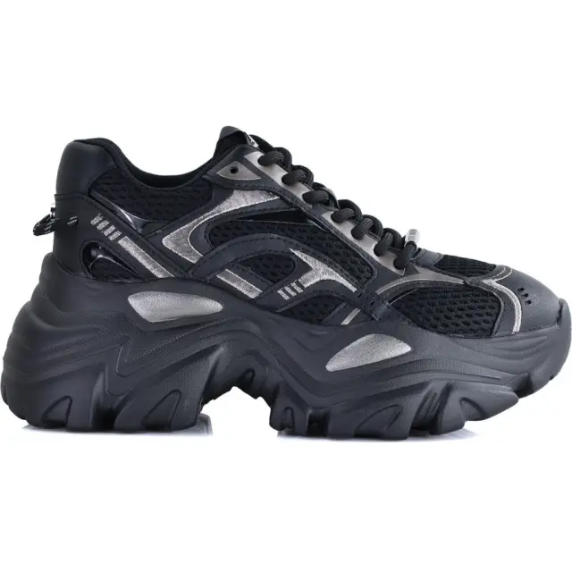 Γυναικεία Sneakers Steve Madden Raftus 11004995-BLK/Pewtr Μαύρο - 40