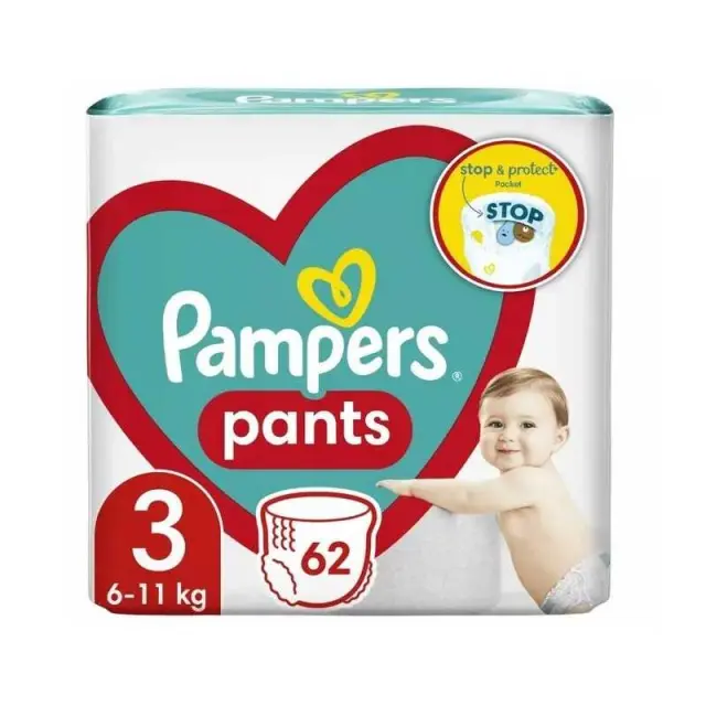 PAMPERS Pants No 3 (6-11kg) 62 τμχ