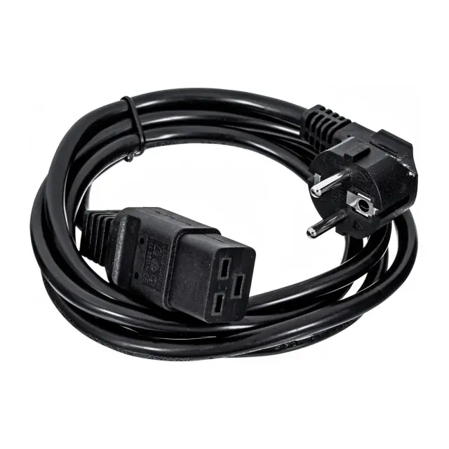 Gembird Type F/C19 1.8m Black Power plug type F C19 coupler