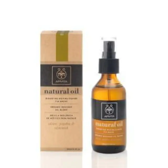 Apivita Natural Oil Βιολογικό Μείγμα Φυτικών Ελαίων για Μασάζ με Ελιά, Jojoba και Αμύγδαλο, 100ml