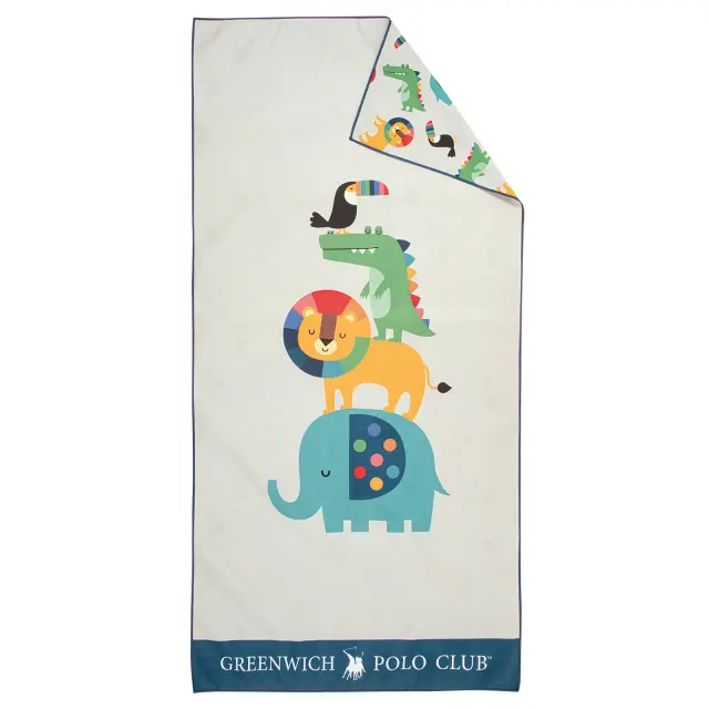 Πετσέτα Θαλάσσης 70x140 280gsm Greenwich Polo Club 4079 Grey 100% Microfiber