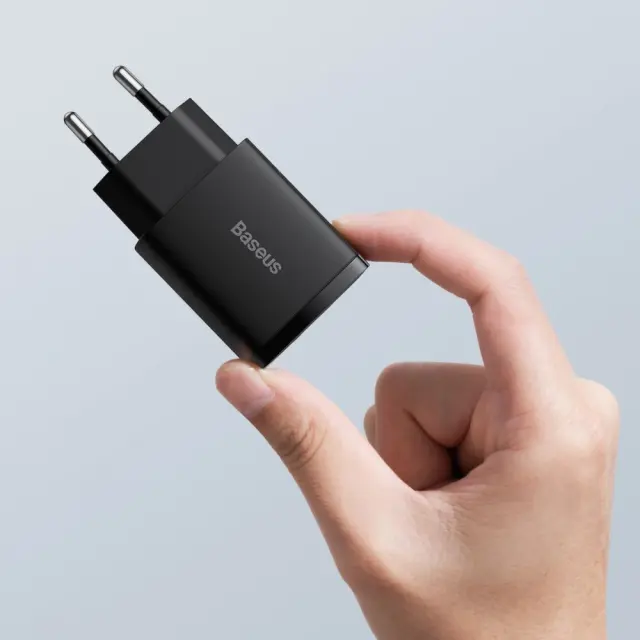 Baseus Φορτιστής Χωρίς Καλώδιο με Θύρα USB-A και Θύρα USB-C 20W Power Delivery / Quick Charge 3.0 Μαύρος (CCXJ-B01) (BASCCXJB01) 3