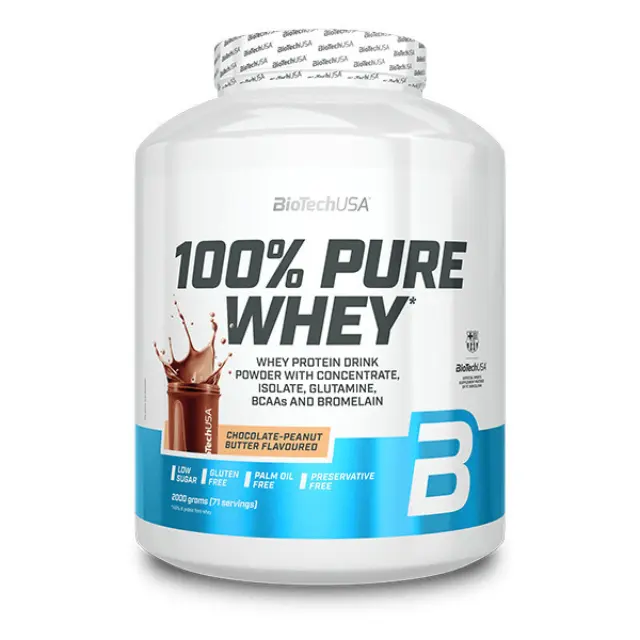 Biotech USA 100% Pure Whey Πρωτεΐνη Ορού Γάλακτος Χωρίς Γλουτένη με Γεύση Choco-peanutbutter 2kg