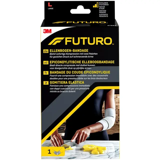 3M Futuro Elbow Pad with Pressure Cushions Κωδ 47863 1 Τεμάχιο - Large Ελαστική Περιαγκωνίδα με Μαξιλαράκια Πίεσης