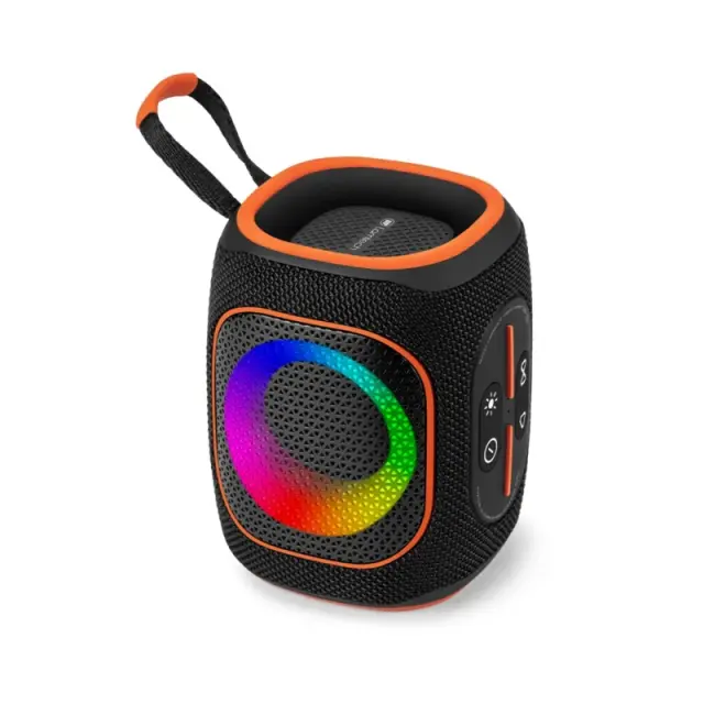 Lamtech LAM980978 Φορητό Ηχείο Bluetooth 5.3 20W με RGB Φωτισμό και TWS Μαύρο/Πορτοκαλί