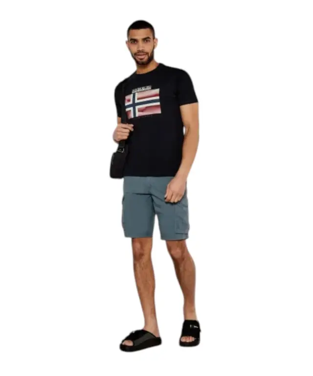 Napapijri - Ανδρικό Κοντομάνικο T-shirt S-Lari NP0A4IE5-941 Μαύρο - S 3