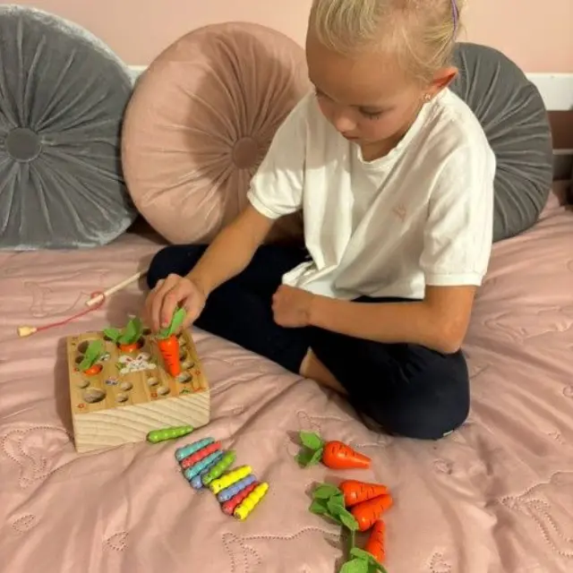 Kruzzel Ξύλινο εκπαιδευτικό παιχνίδι Montessori "Κήπος" 3