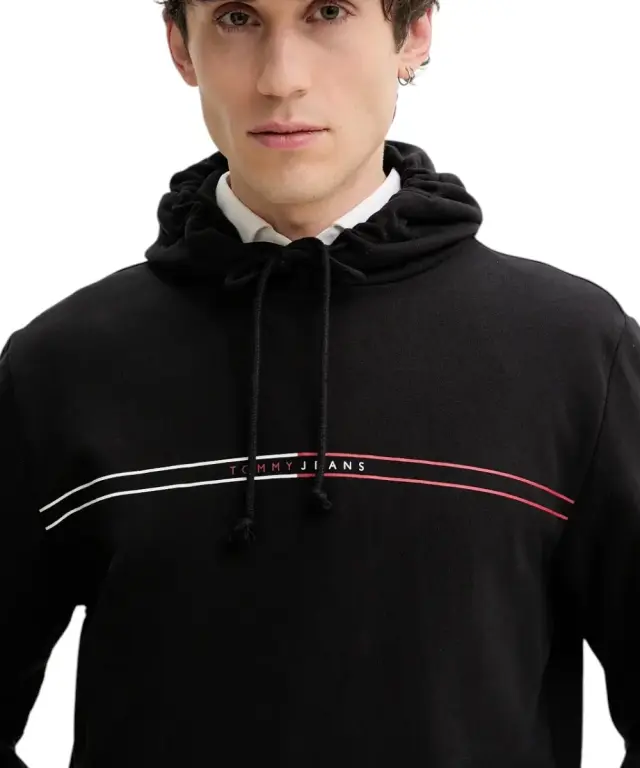 Tommy Hilfiger - Ανδρικό Φούτερ Regular Entry Graphic Hoodie DM0DM20847-BDS Μαύρο 3