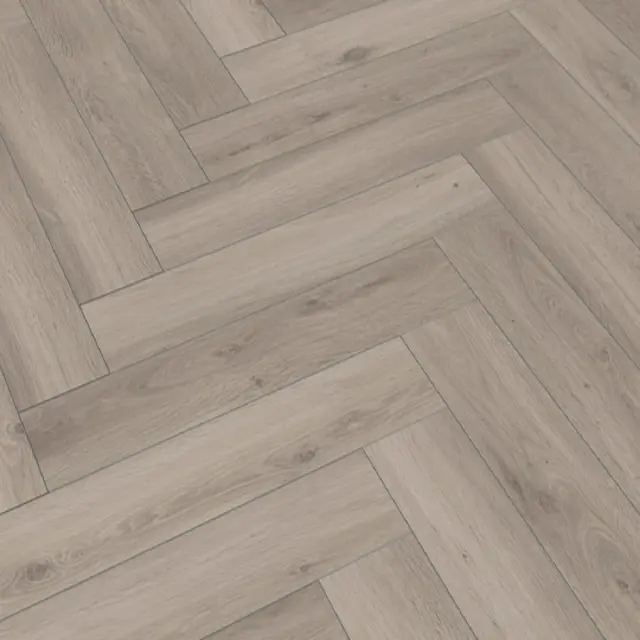 Kronotex Πάτωμα laminate Herringbone 8mm-AC4/32 Oak Silver Κιβ: 1,238 m2 / D3773