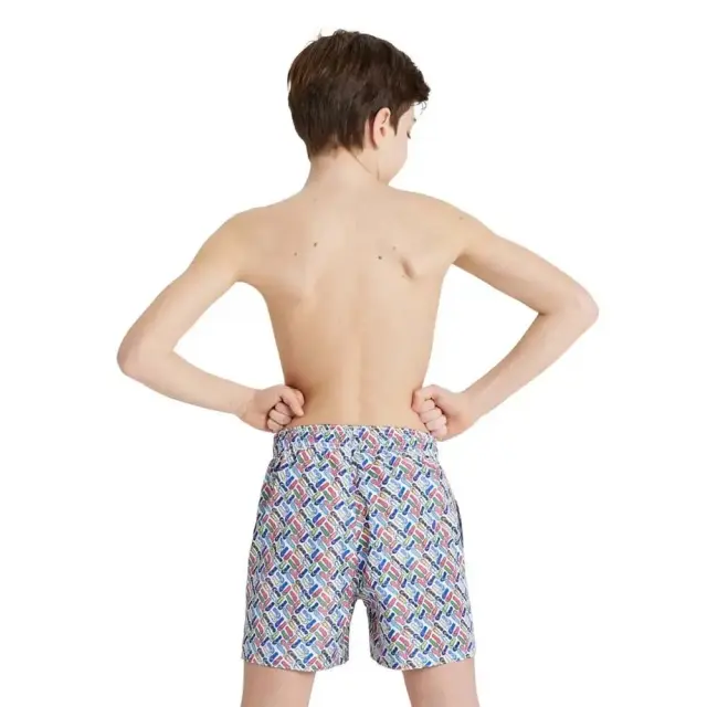 Arena Boy's Allover Print Beach Swim Boxer Άσπρο - Μπλε 005252-100 (Arena) 2