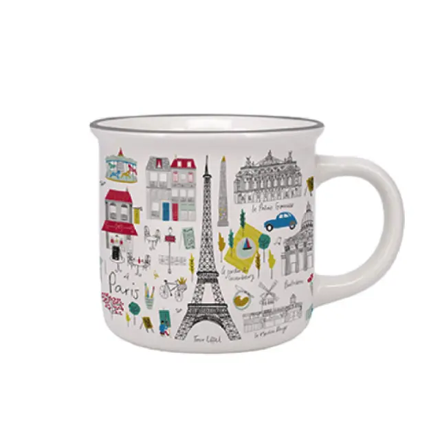 Kiub Κούπα Πορσελάνινη Le Tout Paris Blanc 420ml (MUG32F03)