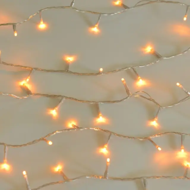 300 LED σε σειρά με πρόγραμμα διάφανο καλώδιο θερμό λαμπάκι
