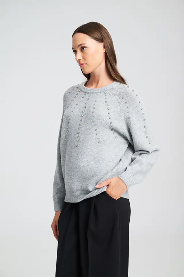 Πλεκτό με Διακοσμητικές Πέρλες MILLA SWEATER - XS 2