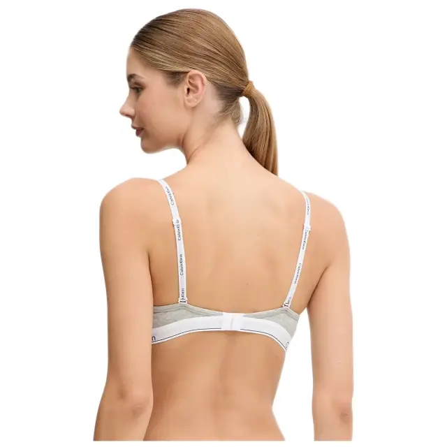 Calvin Klein Γυναικείο Σουτιέν Lightly Lined Demi, Χρώμα Γκρι 2