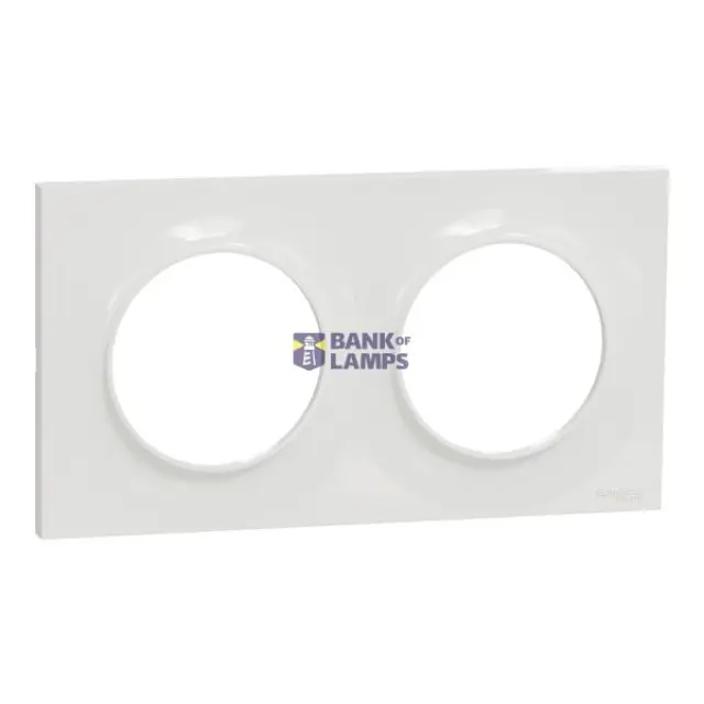 Odace Styl - 2 horizontal or vertical station plate 71mm o.c. white