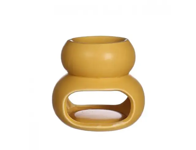 Αρωματιστής Ideas 4 Seasons Chubby για αιθέρια έλαια και wax melts με διαστάσεις 10x8.5x9cm - Mustard