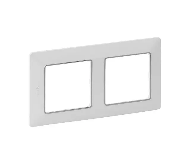 Plate Valena Life 2-gang White/Chrome