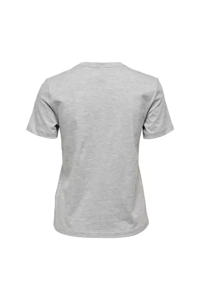 Only - Γυναικείο T-shirt με Στάμπα Mindie Tee Classy 91 15274765 Γκρι - M 2
