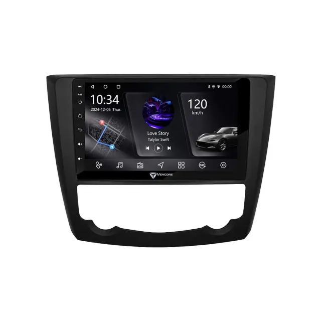 VenCore Οθόνη Multimedia Android 15 9" PX5S Octa-Core 2GB/32GB IPS με Πρόσοψη, CarPlay, Android Auto και Υποστήριξη Κάμερας 360° για Renault Kadjar 2015-2023 – Μαύρη (3236-10005-0218B) 2
