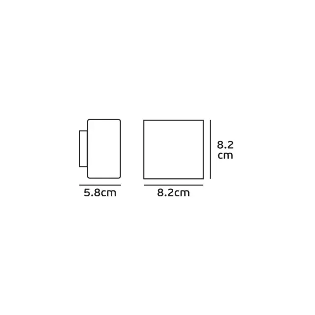 Nek Φωτιστικό Led τοίχου Up/down 7W 3000K IP54 8.2x8.2x5.8cm ανθρακί 2