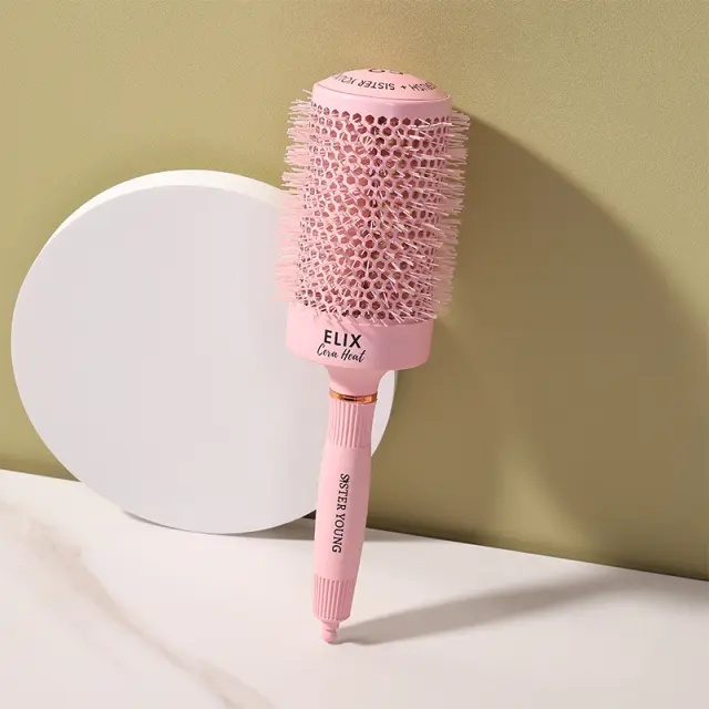 Sister Young Round Hair Brush Elix Cera Heat Pink 65mm 2