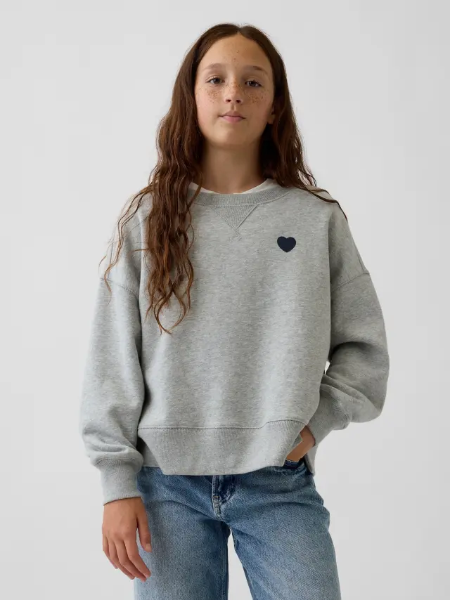 Παιδικό Φούτερ VintageSoft σε Oversized Γραμμή Grey