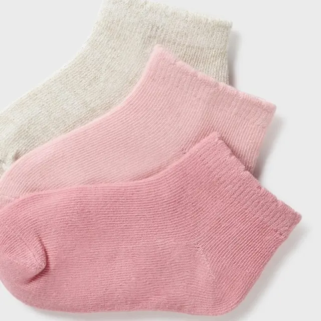 Baby 6 μηνών έως 4 ετών Pack 3 καλτσάκια κοντά από οργανικό βαμβάκι ρούζ - 24M 2